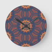 Boho Bloom Mandala Pattern Ronde Klok (Voorkant)