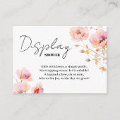 Boho Bloom Roze Blush Bloemen Display Douche Informatiekaartje (Voorkant)