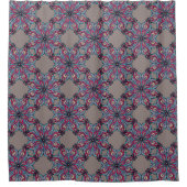 Boho Bloom Shower Curtain in Warm Taupe Douchegordijn (Voorkant)