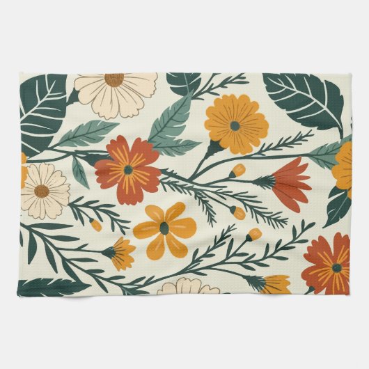 Boho Blooming Theedoek (Horizontaal)