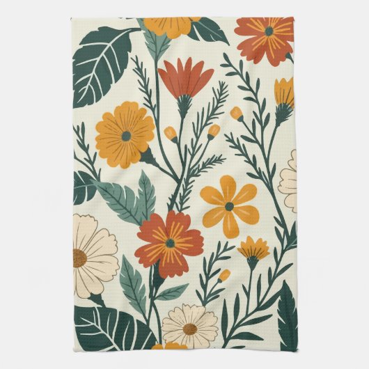 Boho Blooming Theedoek (Verticaal)