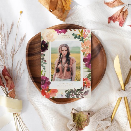 Boho Blooms | 2024 Afstuderen Foto aankondiging