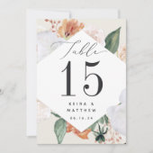 Boho Blooms | Aangepast Floral-tabelnummer (Voorkant)