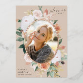 Boho Blooms | Aankondiging Folie Foto Afstuderen (Voorkant)
