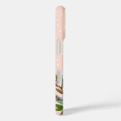 Boho Blooms Blush Stip Monogram Case-Mate iPhone Case (Achterkant / Rechts)