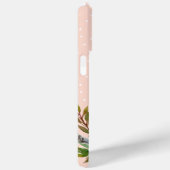 Boho Blooms Blush Stip Monogram Case-Mate iPhone Case (Achterkant / Rechts)