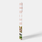 Boho Blooms Blush Stripe Monogram Case-Mate iPhone Case (Achterkant / Rechts)