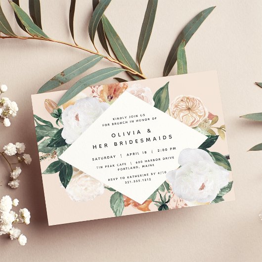 Boho Blooms | Bridesmaids Brunch of Luncheon Kaart