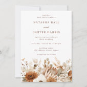 Boho Blooms Bruiloft Kaart (Voorkant)