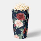 Boho Blooms | Donker marineblauw en bordeaux patro Bedankdoosjes (Popped)