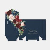 Boho Blooms | Donkermarineblauw en Bourgondisch bo Bedankdoosjes (Uitgevouwen)