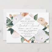 Boho Blooms | Elegant Floral Vrijgezellenfeest Bru Kaart (Voorkant)