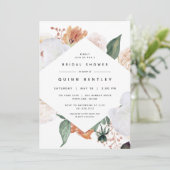 Boho Blooms | Elegant Floral Vrijgezellenfeest Kaart (Staand voorkant)