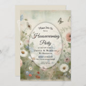 Boho Blooms en Bloesems Housewarming Kaart (Voorkant / Achterkant)