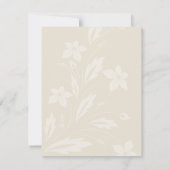 Boho Blooms en  huwelijksgeloften Kaart (Achterkant)