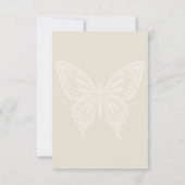 Boho Blooms en  huwelijksgeloften RSVP Kaartje (Achterkant)