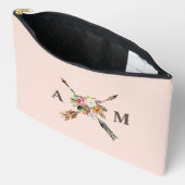 Boho Blooms en pijlen monogram Etui (Open)