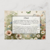 Boho Blooms en Vintage Vows Bruiloft Informatiekaartje (Voorkant)