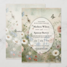 Boho Blooms en Vintage Vows Trouwkaart
