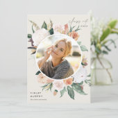 Boho Blooms | Foto-Afstuderen Aankondiging (Staand voorkant)