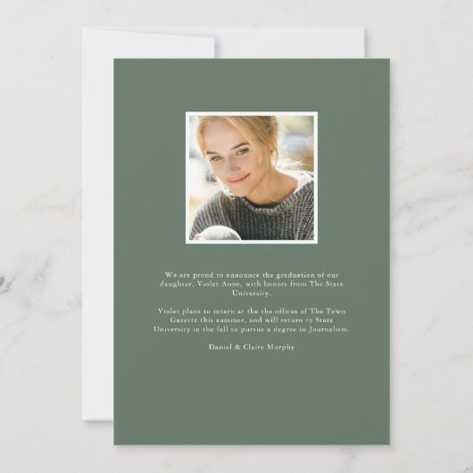 Boho Blooms | Foto-Afstuderen Aankondiging (Achterkant)