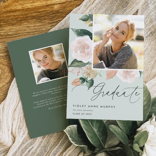 Boho Blooms | Foto-Afstuderen Aankondiging