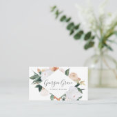 Boho Blooms Geometrische Waterverf Floral Visitekaartje (Staand voorkant)