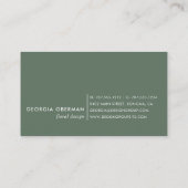 Boho Blooms Geometrische Waterverf Floral Visitekaartje (Achterkant)