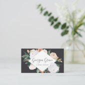 Boho Blooms Geometrische Waterverf Floral Visitekaartje (Staand voorkant)