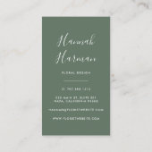 Boho Blooms Geometrische Waterverf Floral Visitekaartje (Achterkant)