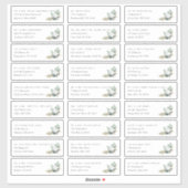 Boho Blooms | Individuele gastAdresetiketten Sticker (Vel)