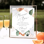 Boho Blooms Mimosa Bar Bordje Poster