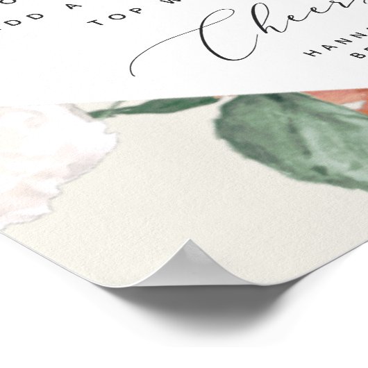 Boho Blooms Mimosa Bar Sign Poster (Hoek)