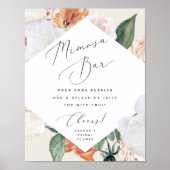 Boho Blooms Mimosa Bar Sign Poster (Voorkant)