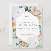 Boho Blooms | Modern Floral Bridesmaids Brunch Kaart (Voorkant)