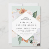 Boho Blooms | Modern Floral Bridesmaids Brunch Kaart (Voorkant)