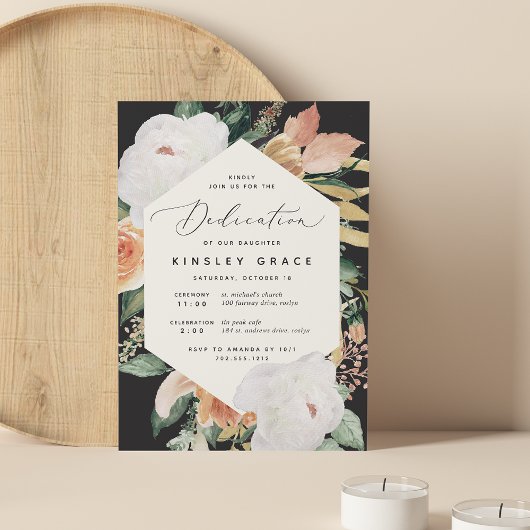 Boho Blooms | Modern Floral Dedication Kaart