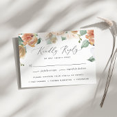 Boho Blooms Modern Floral Meal Choice RSVP Card