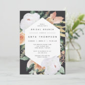 Boho Blooms | Modern Floral Vrijgezellenfeest Brun Kaart (Staand voorkant)