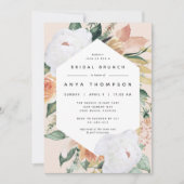 Boho Blooms | Modern Floral Vrijgezellenfeest Brun Kaart (Voorkant)