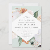 Boho Blooms | Modern Floral Vrijgezellenfeest Brun Kaart (Voorkant)