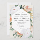 Boho Blooms | Modern Floral Vrijgezellenfeest Brun Kaart (Voorkant)
