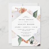 Boho Blooms | Modern Floral Vrijgezellenfeest Brun Kaart (Voorkant)