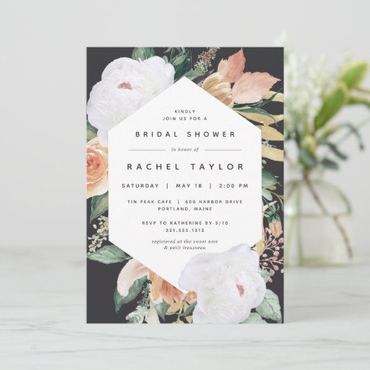 Boho Blooms | Modern Floral Vrijgezellenfeest Kaart (Staand voorkant)