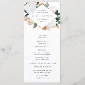 Boho Blooms Modern Floral Wedding Ceremony Programmakaart (Voorkant)