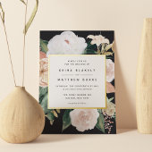 Boho Blooms Modern Floral Wedding Folie Uitnodiging