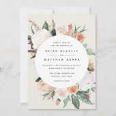 Boho Blooms | Modern Floral Wedding Kaart (Voorkant)