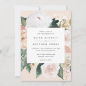 Boho Blooms | Modern Floral Wedding Kaart (Voorkant)