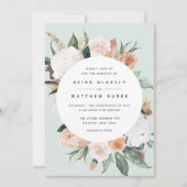 Boho Blooms | Modern Floral Wedding Kaart (Voorkant)