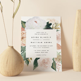 Boho Blooms | Modern Floral Wedding Kaart